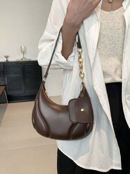 Leather Shoulder Bag with EarPods Bag