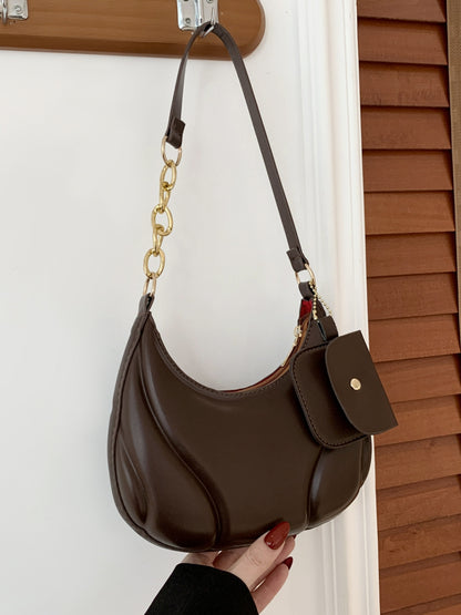 Leather Shoulder Bag with EarPods Bag