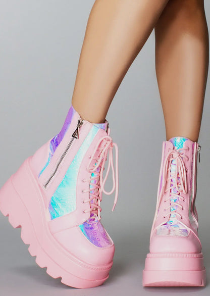 Pink Poison Platform Boots