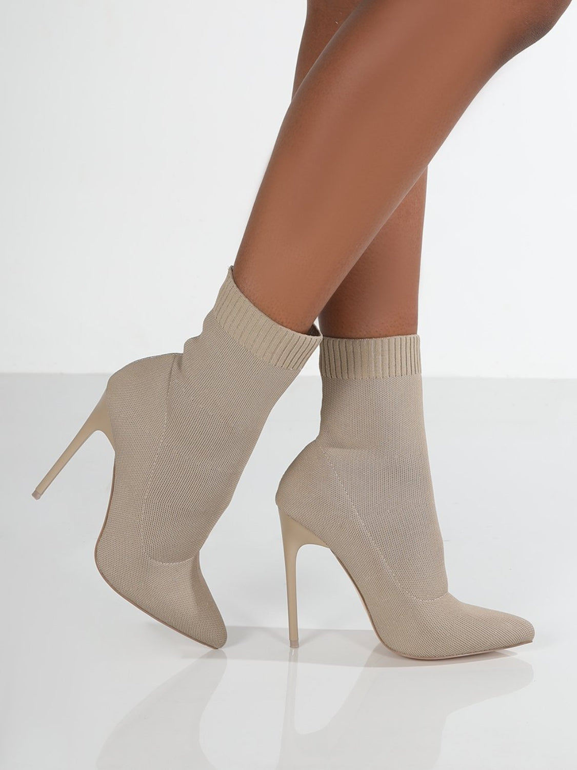 Mesh Point Stiletto Boots