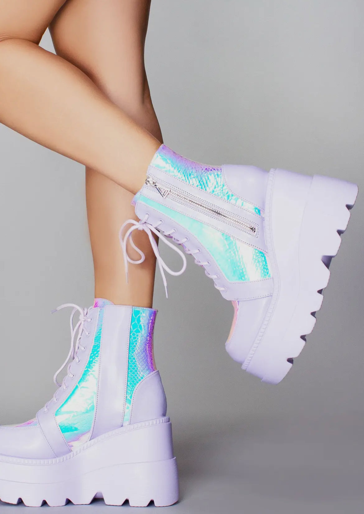 Fairy Lavender Platform Boots