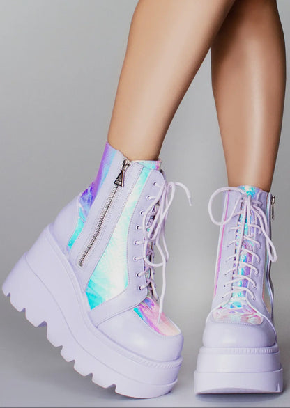 Fairy Lavender Platform Boots