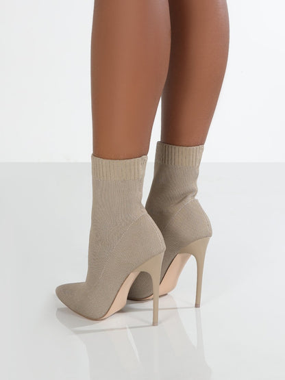 Mesh Point Stiletto Boots