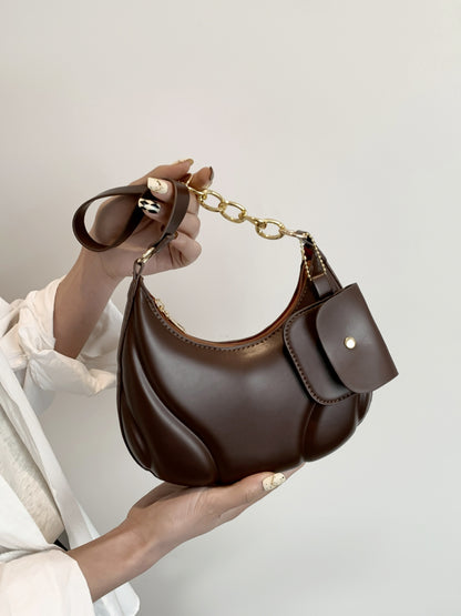 Leather Shoulder Bag with EarPods Bag