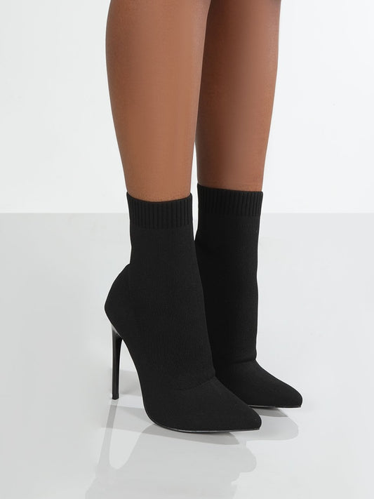 Mesh Point Stiletto Boots