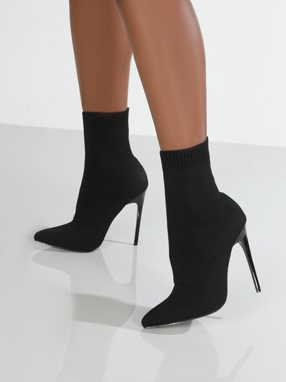 Mesh Point Stiletto Boots